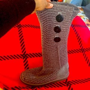 UGG Knit Sweater Tall Women's Boots Size 8